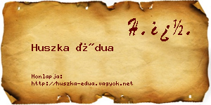 Huszka Édua névjegykártya